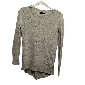 Rag & Bone Tunic Sweater Women's XS light Gray Black Speckled‎ 100% Cashmere